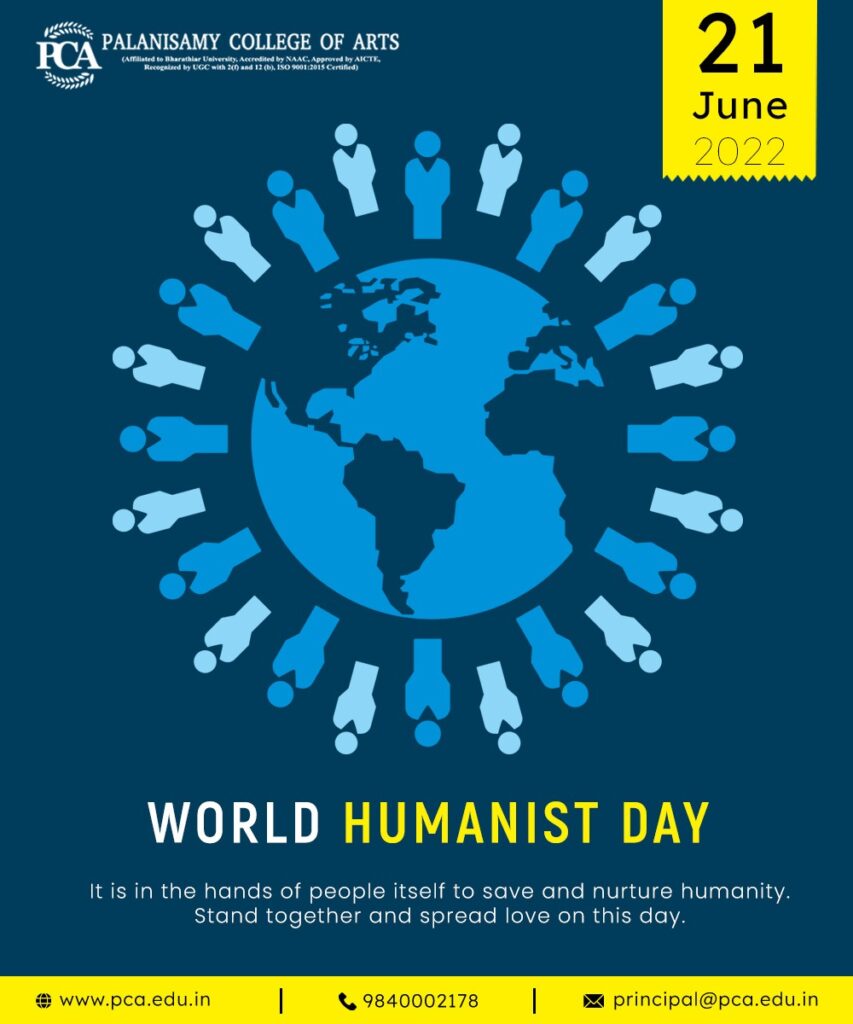 World Humanist Day Palanisamy College Of Arts