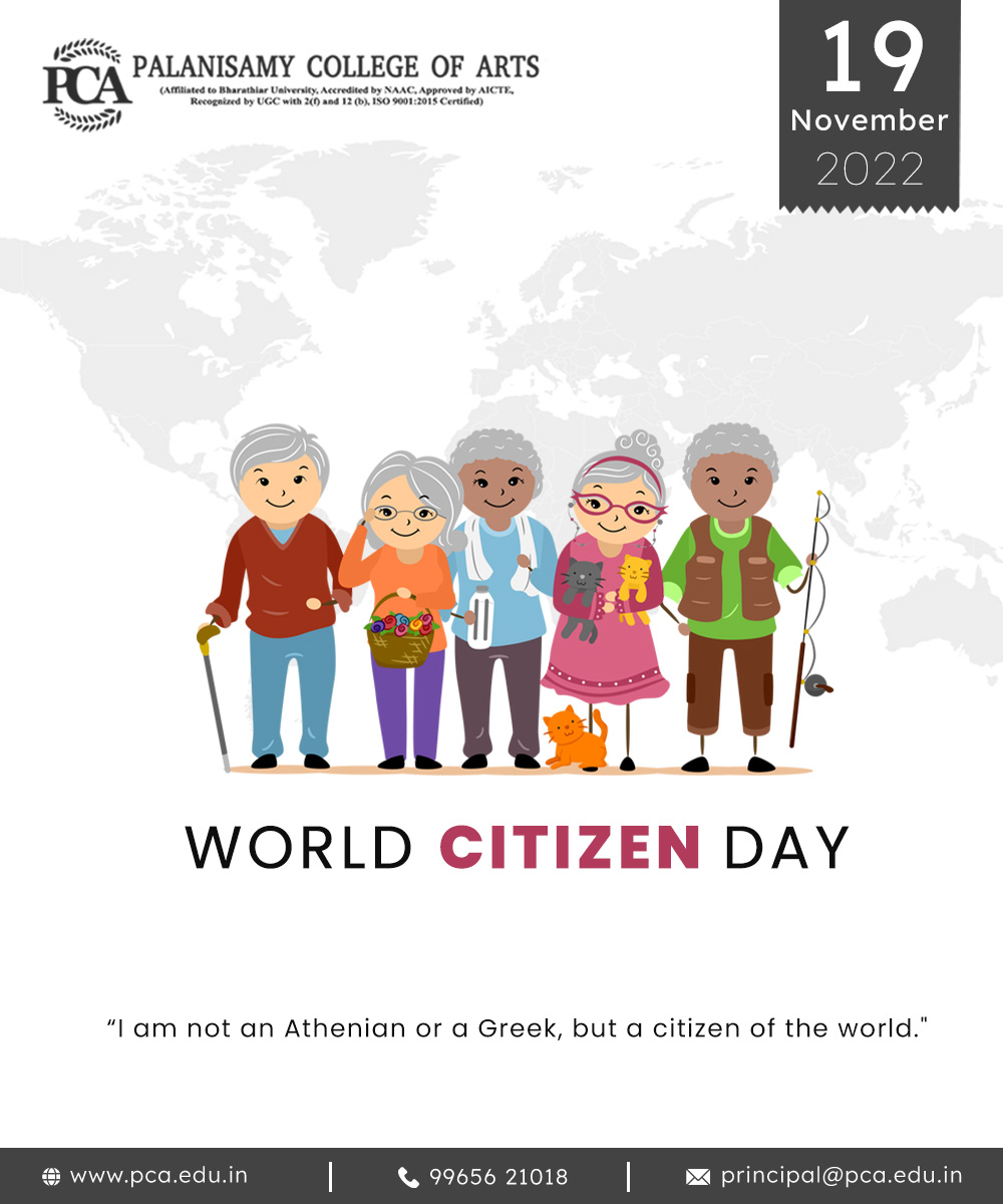 World Citizen Day Palanisamy College Of Arts